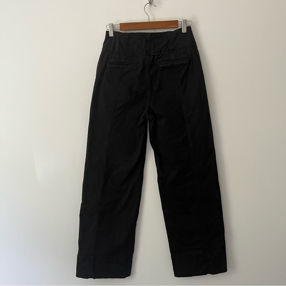 Pilcro Anthropologie Seamed Flare Black Pants 27 Hippie Retro High Waisted - Picture 6 of 12